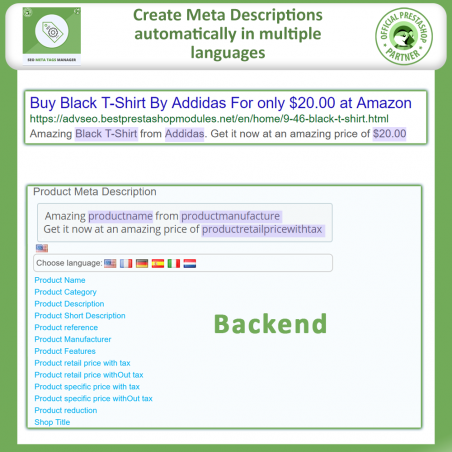 Prestashop Meta Tag Builder