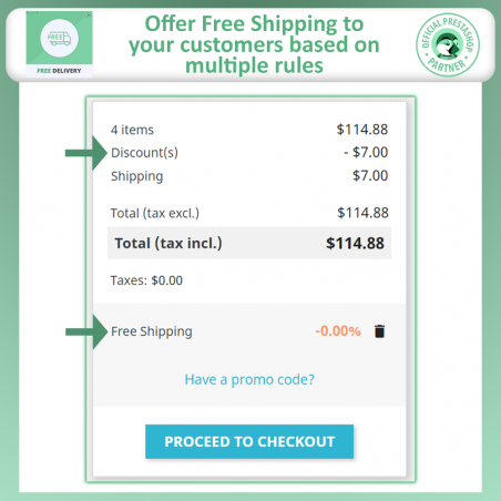 Free Shipping Prestashop