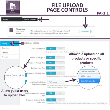 prestashop customer files upload