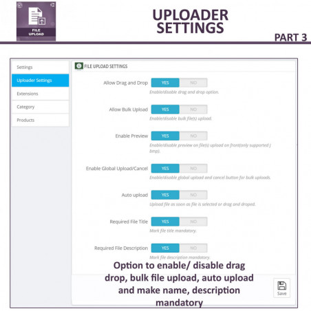 prestashop file upload module