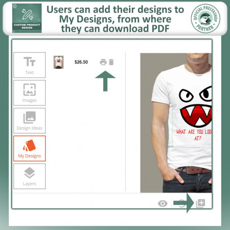 T-shirt personnalisé - configurateur visuel - prestashop