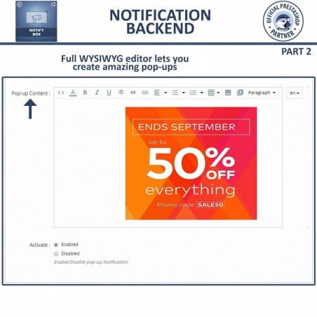 Popup Promo & Notification Box