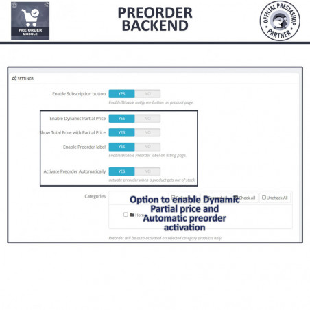 Prestashop Pre Order Module