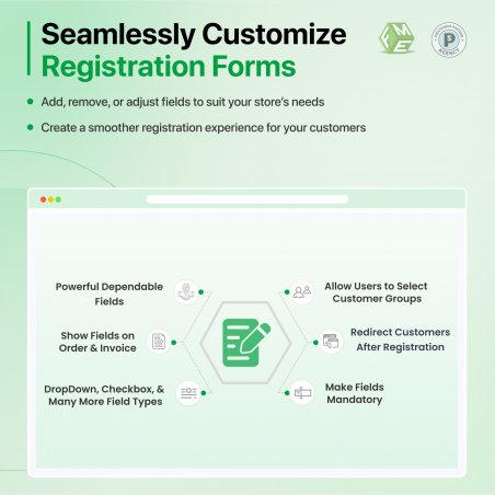 Prestashop Registration Form Module Features