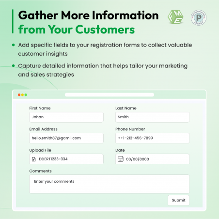 Prestashop Registration Form Module