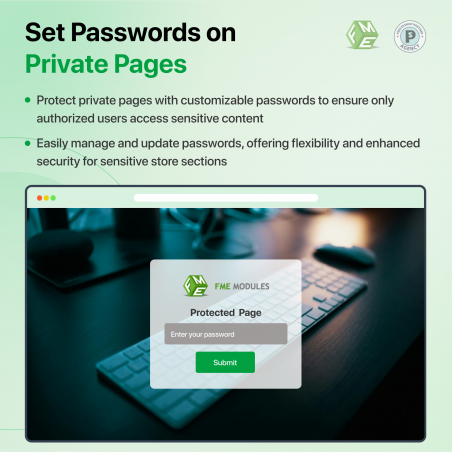 Option to set Password on Pages