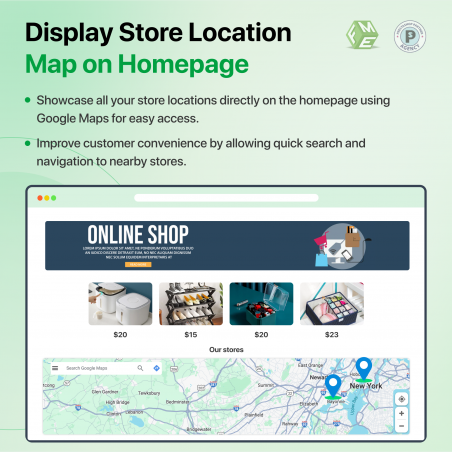 Show Stores on Homepage