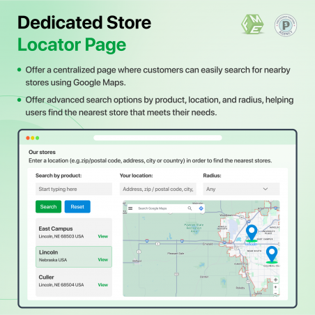 Dedicated Store Page by Store Locator Module