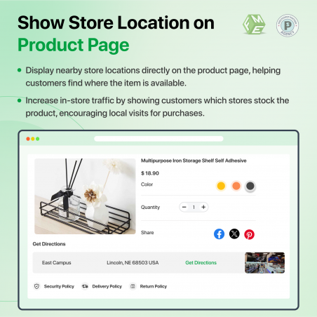 Show Stores on Product Page