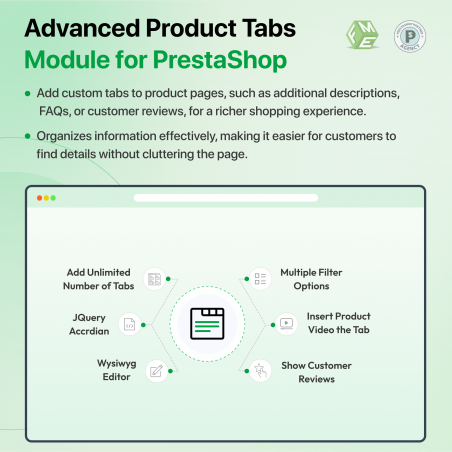 Prestashop Products Tabs Module Features