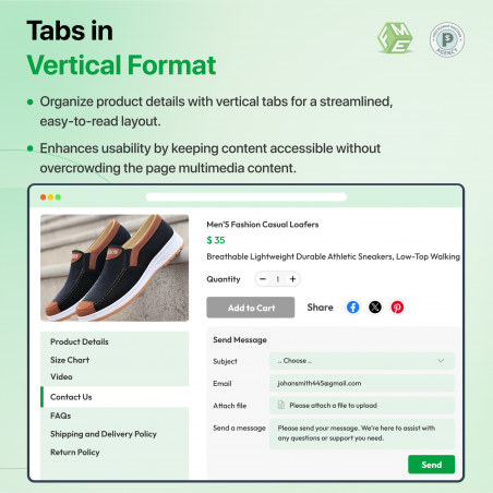 Prestashop Products Tabs Module Vertical Tab