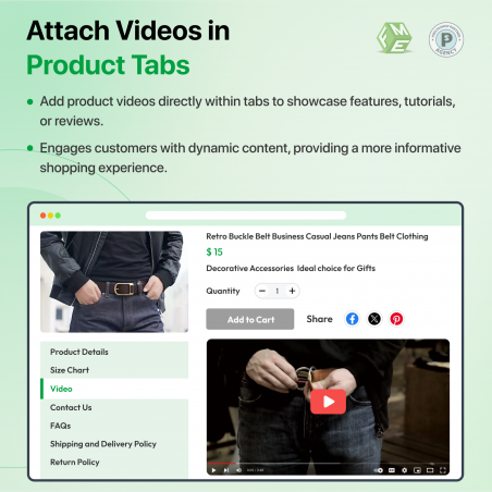 Prestashop Products Tabs Module Video on Tab