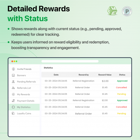 Prestashop Affiliate Module Rewards Statuses