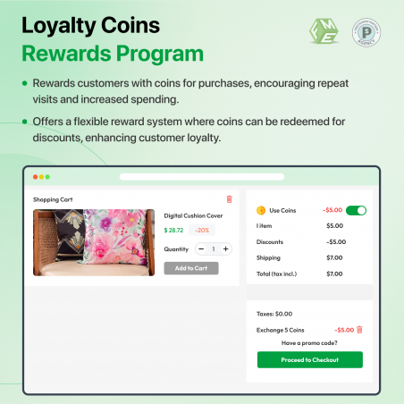 Prestashop Loyalty Coins Module