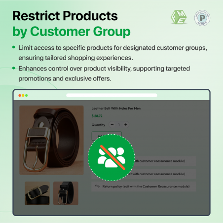 Prestashop Restrict Products by Customer Group