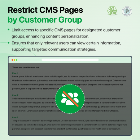 Prestashop Restrict CMS pages by Customer Group