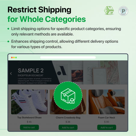 Prestashop Restrict Shipping Methods by Categories