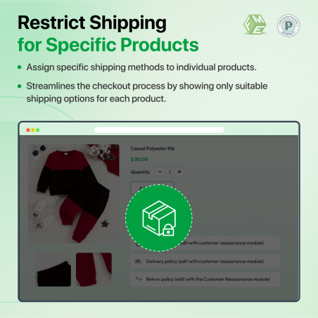 Prestashop Restrict Shipping Methods by Products