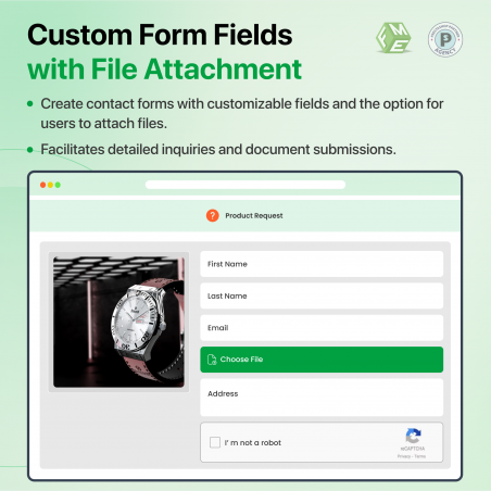 Prestashop Product Contact Form with File Upload