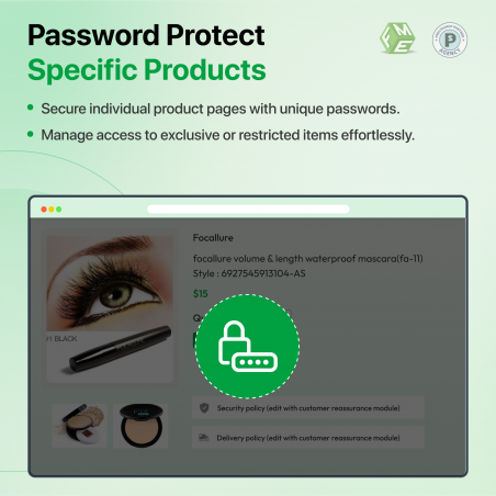 Prestashop Password Protect Specific Products