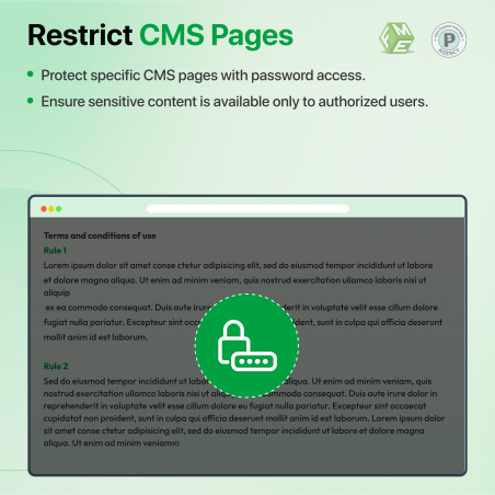 Prestashop Password Protect CMS Pages