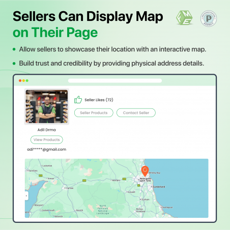 Sellers Map Location in Prestashop MultiVendor Marketplace