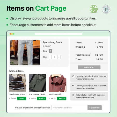 Prestashop Related Products Module Cart Page