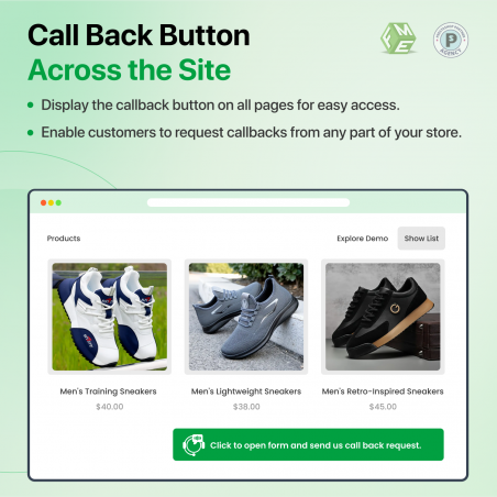 Prestashop Call Back Button Sitewide