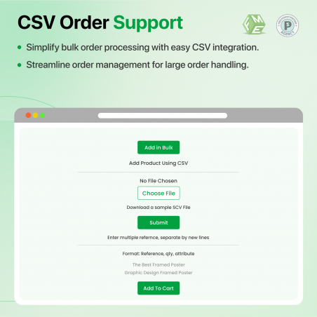 Prestashop Quick Order Table Module CSV Support