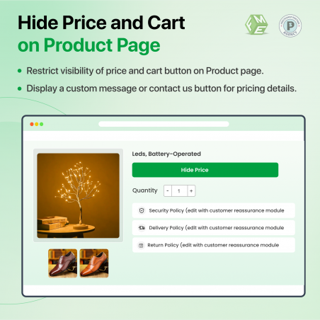 Prestashop Hide Price and Add to Cart Button on Product Page