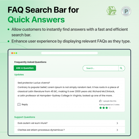 Search Bar for FAQs