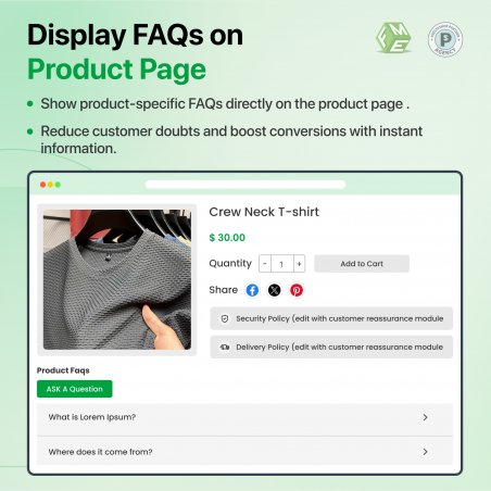 PrestaShop FAQs Store and Product Page FAQ