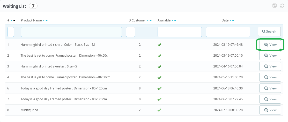 waiting list module